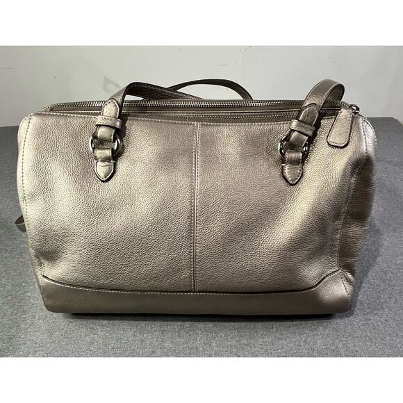 Coach Handbags - Coach Leather Metallic Hand/Shoulder Bag classic medium